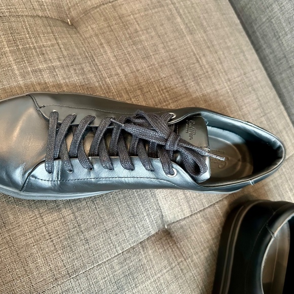 Men's Black Size 14 Medium Good Man Brand Edge Leather Lo-Top Sneakers like new - Picture 8 of 8